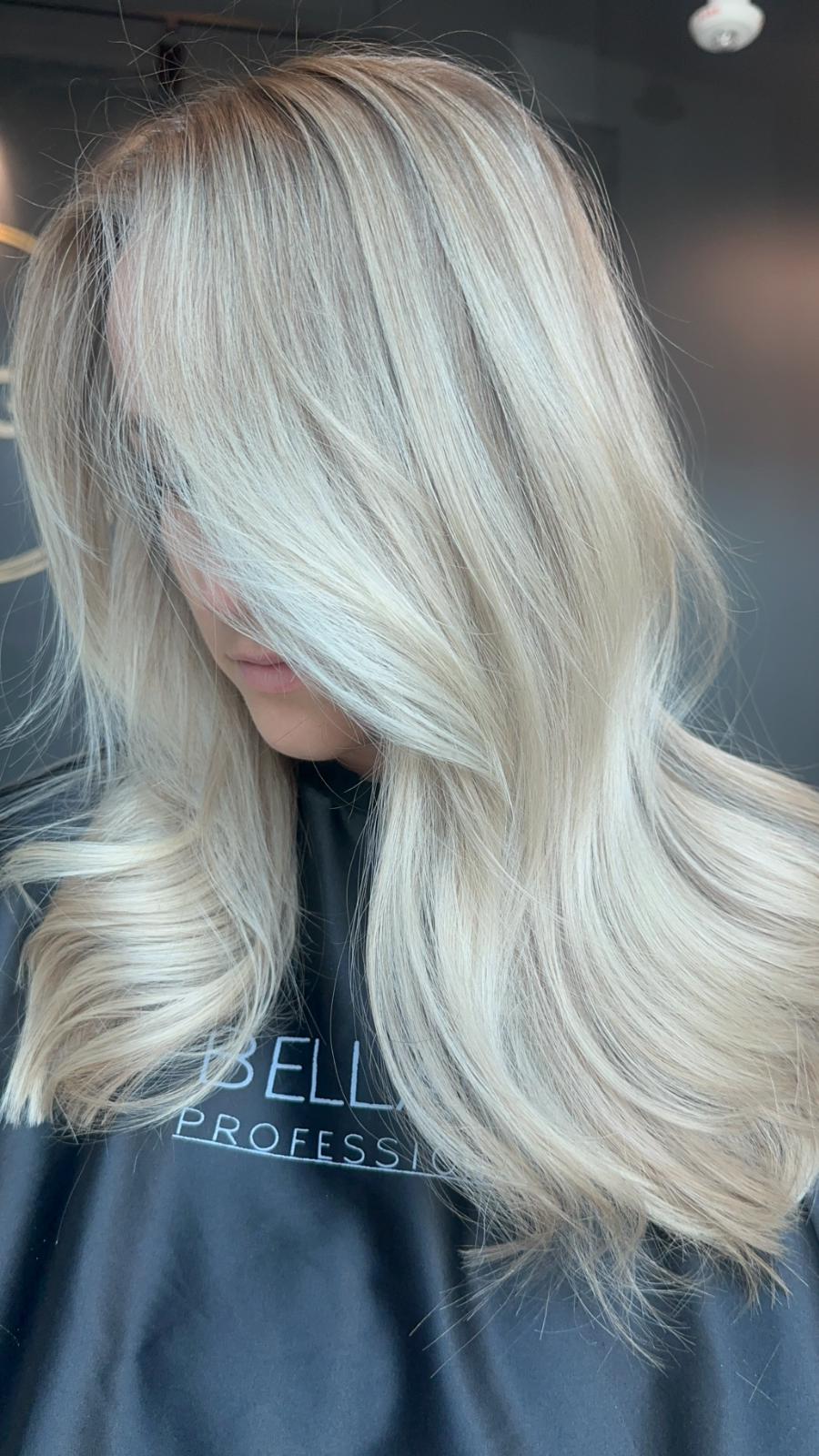 full highlight bright blonde